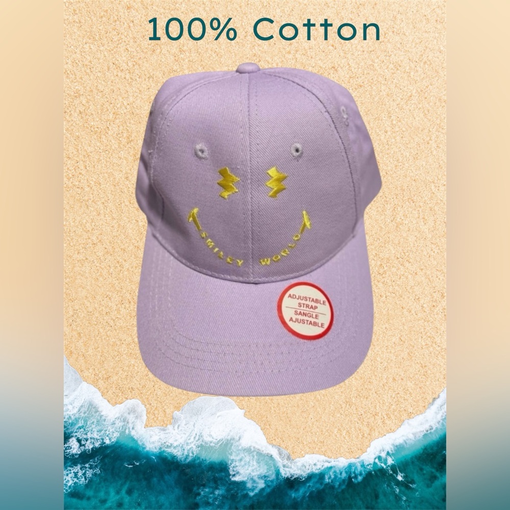 2 for $30 🆕Light Purple Adjustable Cap with Yellow Embroidery